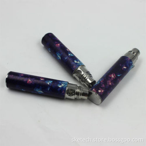 EGO colorful E-cigarette battery with various designs, adjustable voltage battery fashion design
